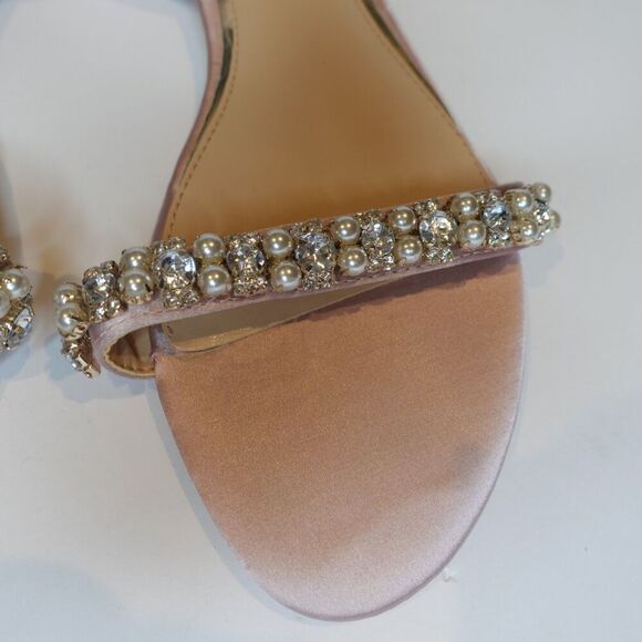BADGLEY MISCHKA jewel flat sandals rose pink size 6.5 - Picture 10 of 10
